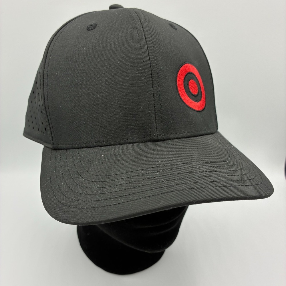 Target Employee Hat Chicago Flag Patch Black Red Bullseye Legacy Adjustable